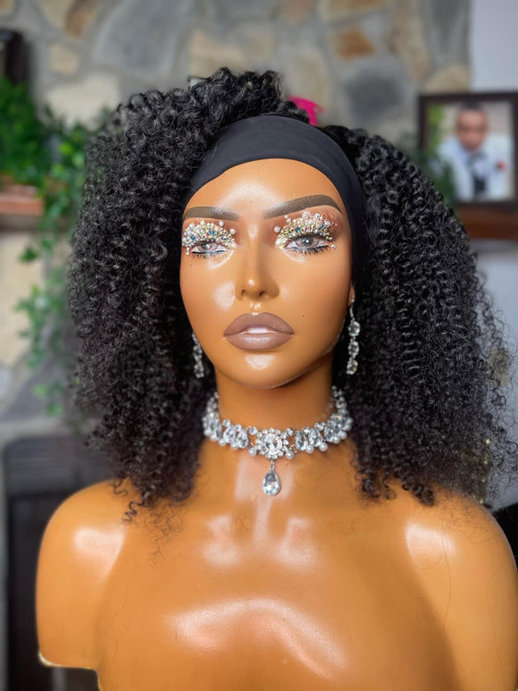 Kinky Curly Headband Wig