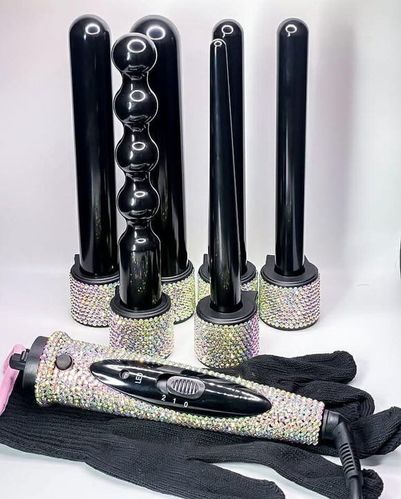 6 IN 1 Curling wand + protective glove (Limited Edition)